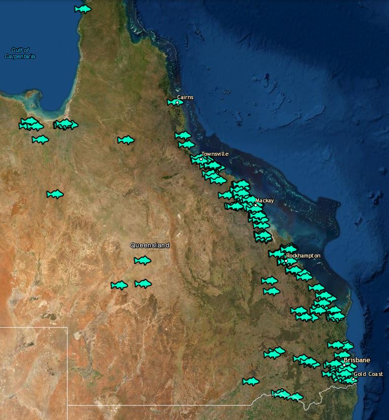 Click here to access the biopassage structure (fishway) mapping for Queensland