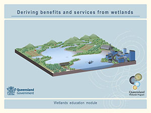 Deriving benefits and services from wetlands