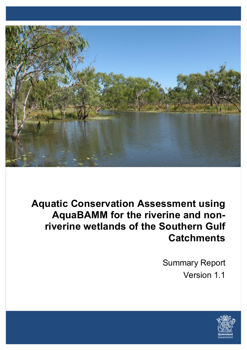Southern Gulf of Carpentaria Aquatic Conservation Assessment